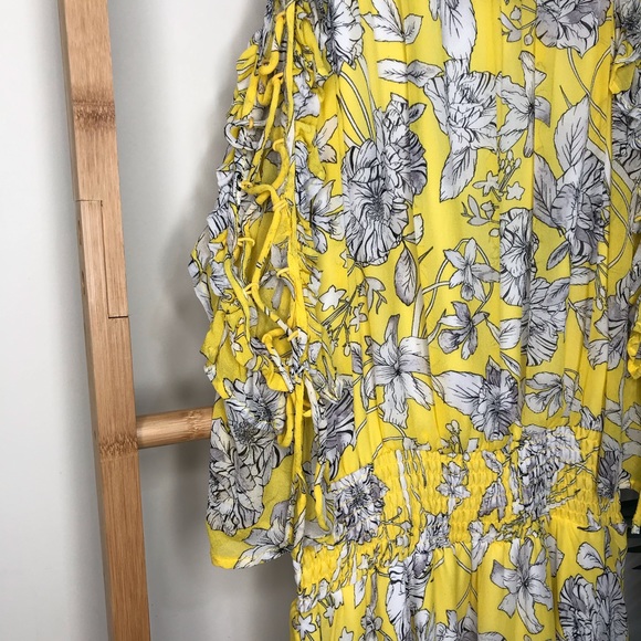 SOLD Seed Heritage Yellow Floral Tie Dress 8 - Picture 7 of 16